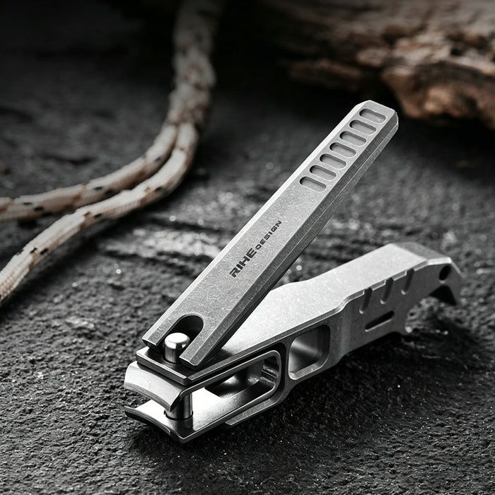 Titanium Nail Clipper | Rotating Head Design | EDC Titanium Nail Cutter