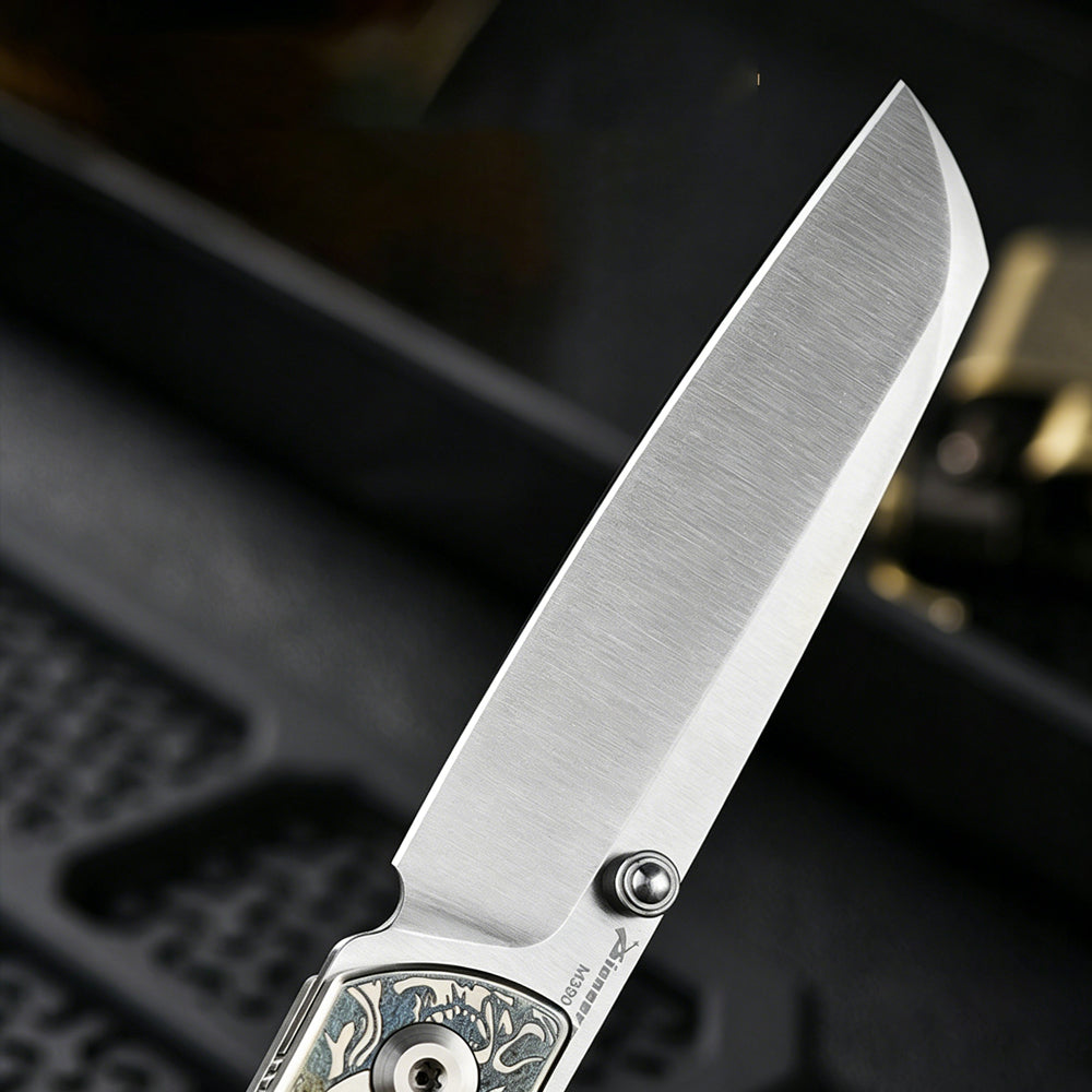 Premium M390 Titanium EDC Folding Knife | TC4 Handle | Outdoor Survival Pocket Knife