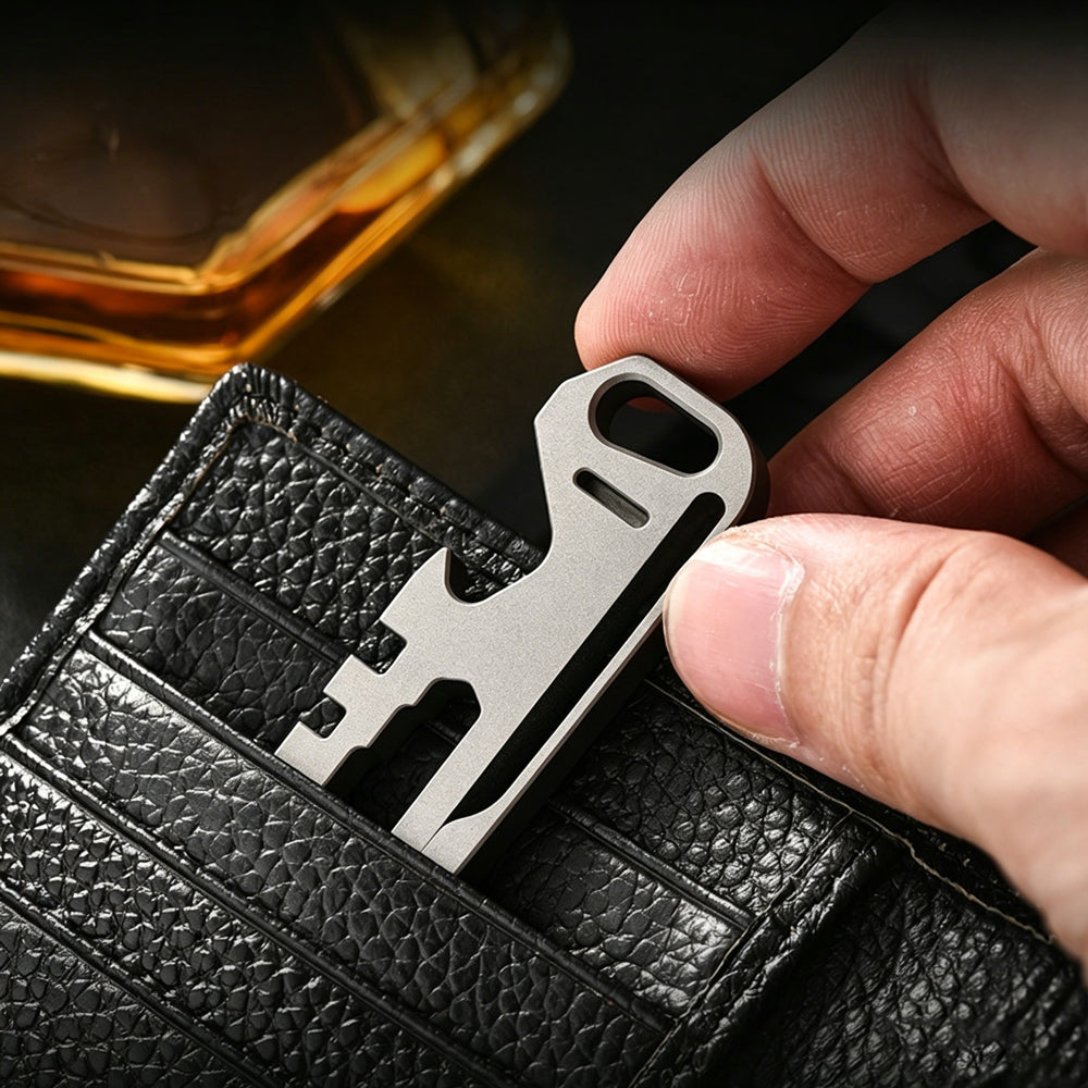Titanium EDC Pry Bar Multi-Tool | Screwdriver & Bottle Opener | Outdoor Portable Tool