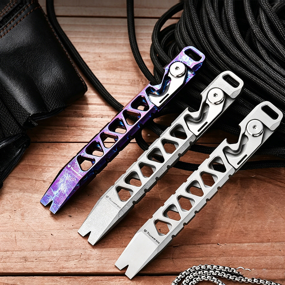 Titanium EDC Pry Bar Multi-Tool | Bottle Opener | Outdoor Survival Tool