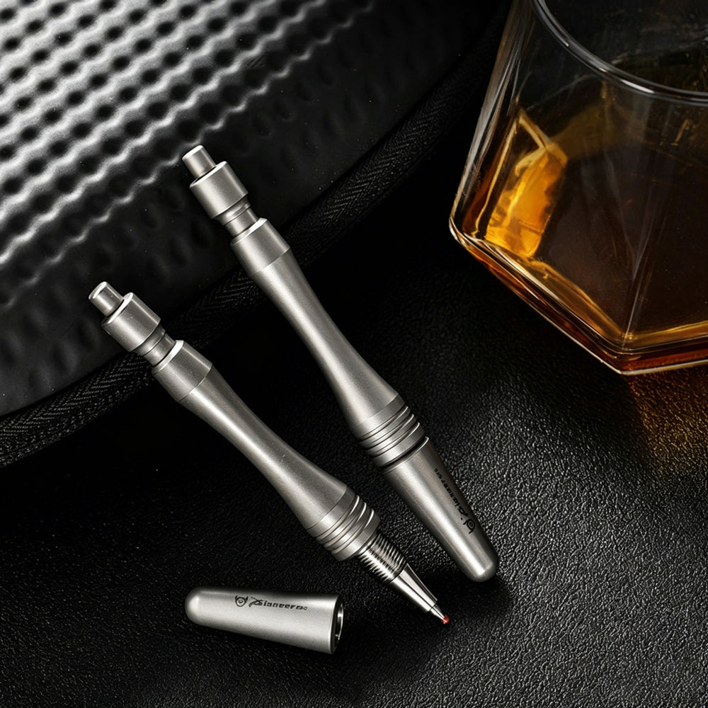 Titanium EDC Pen | Compact Metal Signature Pen | Outdoor Everyday Carry Writing Tool
