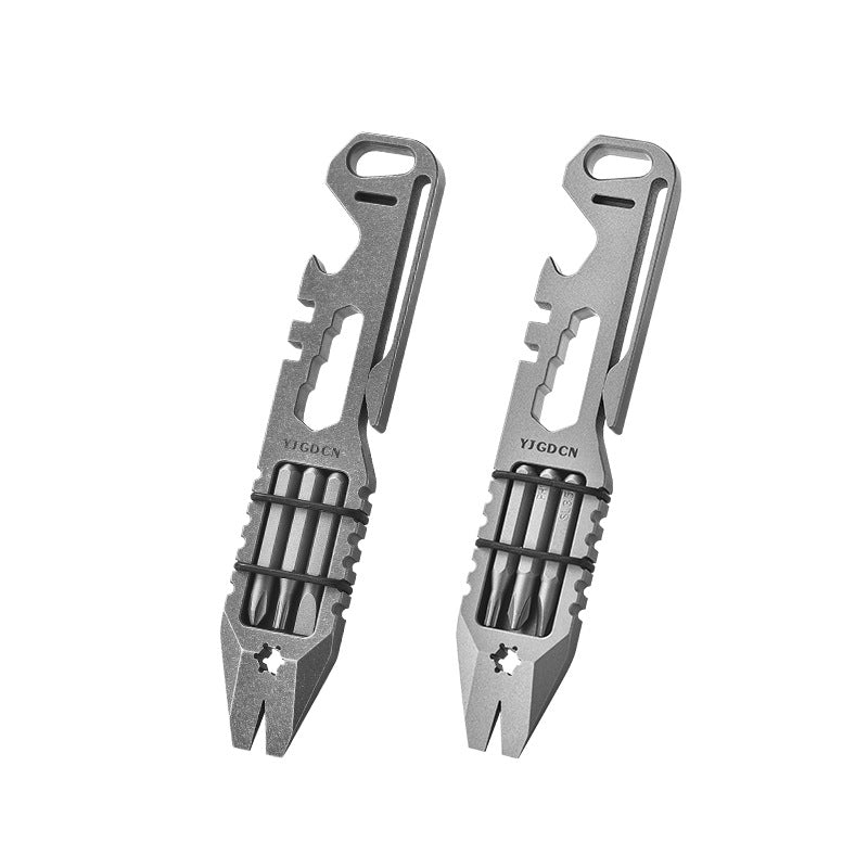 Titanium EDC Pry Bar Multi-Tool | Screwdriver & Bottle Opener | Outdoor Portable Tool