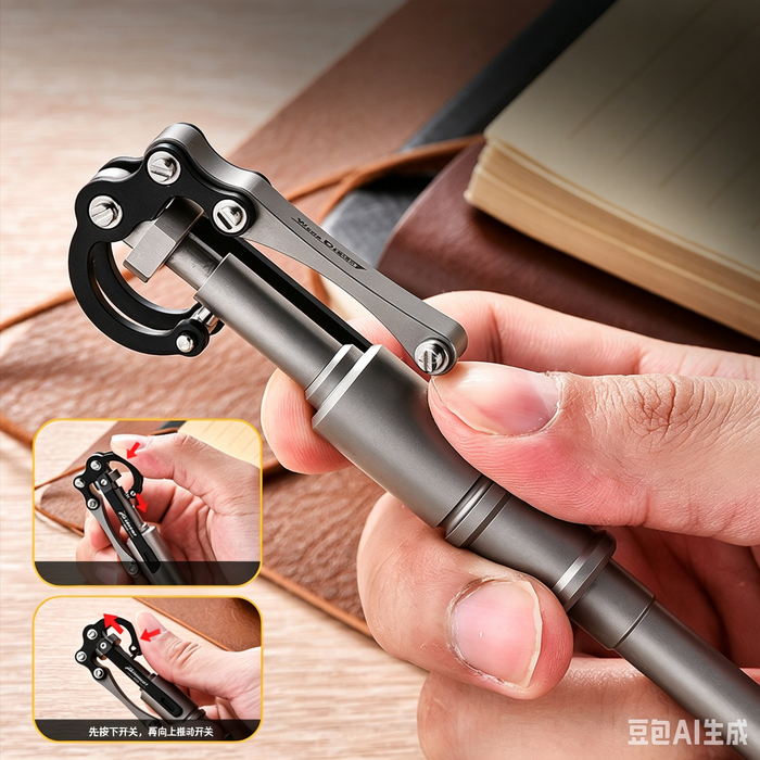 Titanium Tactical Pen | Ram-Horn Design EDC Tool | Outdoor Everyday Carry Pen